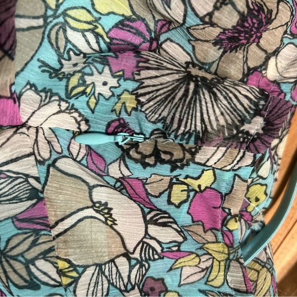 Nicole by Nicole Miller Floral Ruffle V-Neck Camisole - Multicolor - Picture 11 of 16